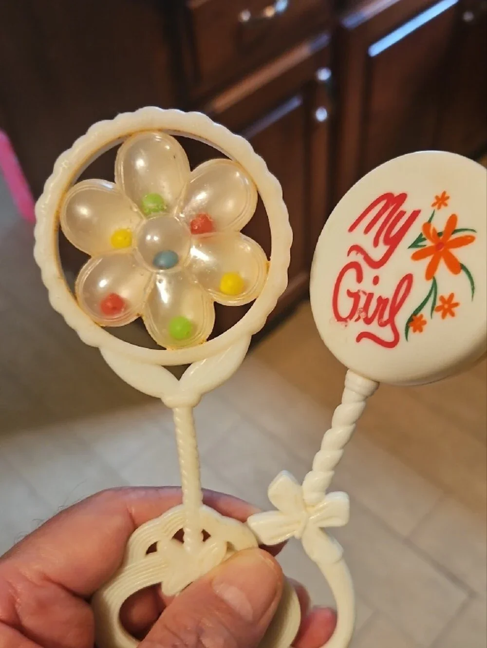 Vintage Multi-Color Baby Rattle Set 1970's Assorted Teether & Shaker Toys